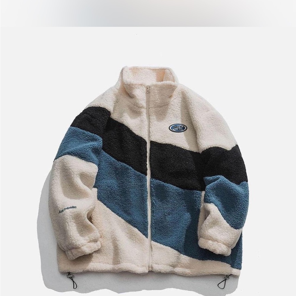 Aelfric Eden Black and Blue Colorblock Jacket